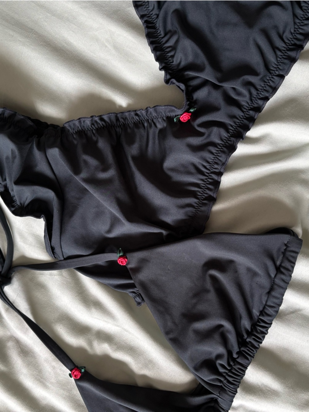 Victoria Secret Black Ruffle Bikini Top - Picture 7 of 7